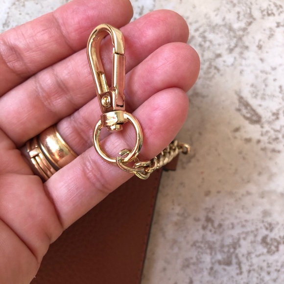 Nanette Lepore NOW Brown 2 Pockets ID Card Holder With Key Chain - Picture 10 of 14